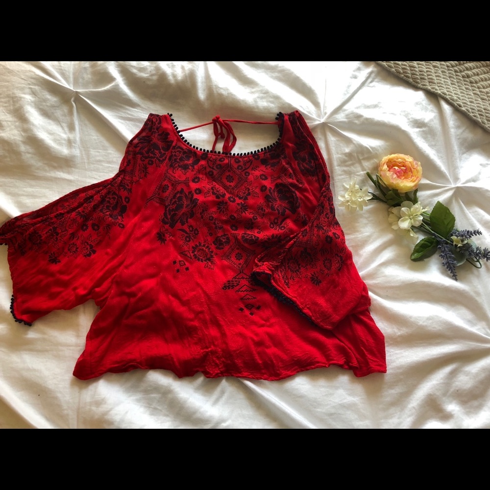 Peek through crop top